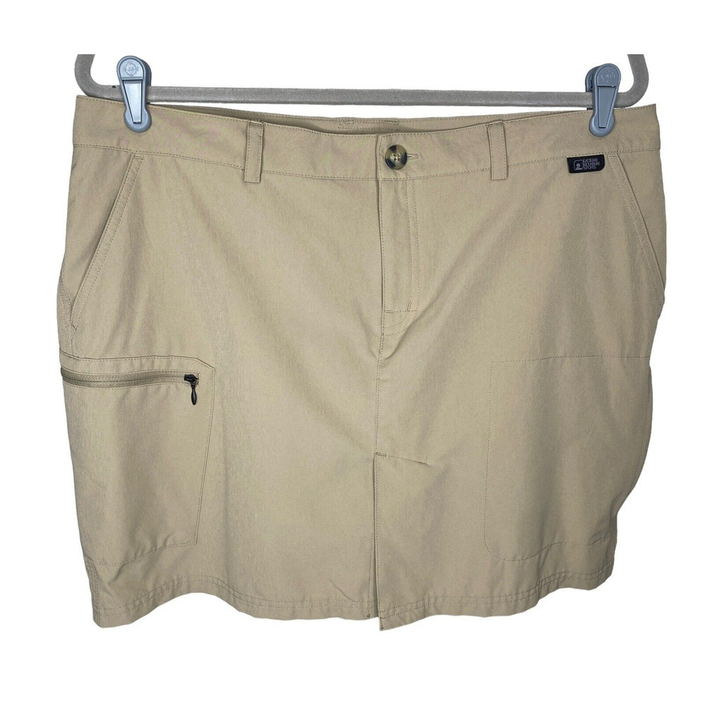 Eastern Mountain Sports Womens Hiking Athleisure Skort Sz 14 Dark Khaki